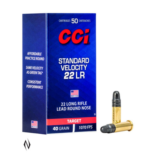 Cci 22lr Standard Velocity Ammo 40gr Solid Lead 1070fps #c35