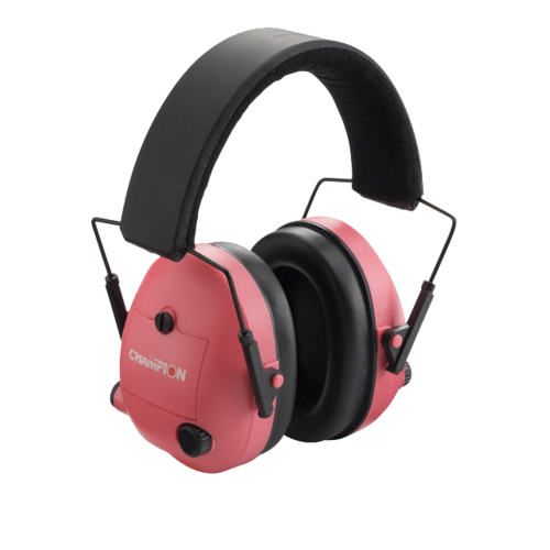 Champion Shooting Noise Reduction Electronic Ear Muffs - Pink #ch40975