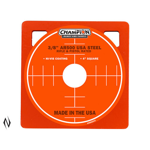 Champion Ar500 Centrefire Rifle Steel Target 3/8 Inch Thick - 4 Inch Square #ch44904