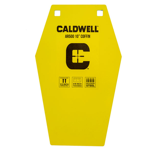 Caldwell Hardened Ar500 Steel Target 10 Inch Coffin - Yellow #Cald-ar10