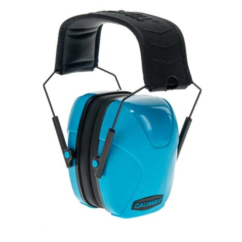 Caldwell Youth Passive Folding Ear Muffs Soft Comfortable - Neon Blue #Cald-ypnb