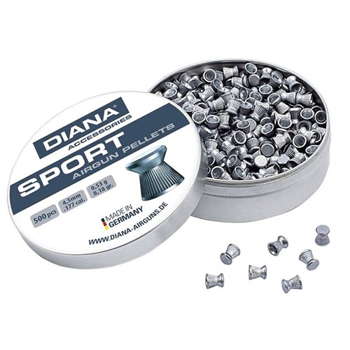 Diana Sport Air Pellets Cal 5.5 Mm/.22" For Lighter Air Rifles - 250 Pk #Dis2202