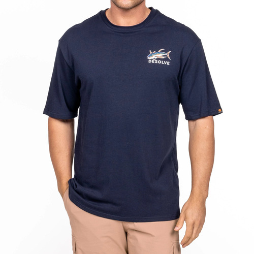 Desolve Albacares Tee Recycled Cotton Blend Grs Certified - Navy #dsv124404 [xl]