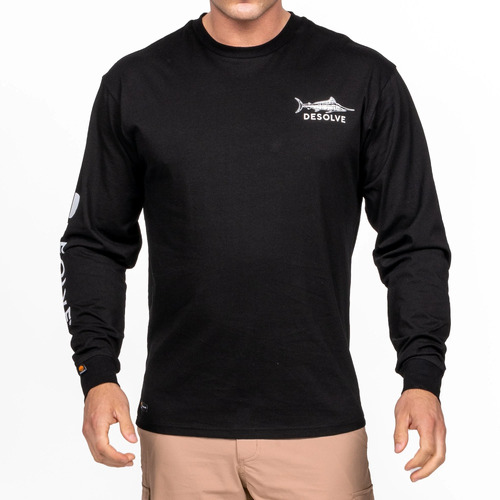 Desolve Audax Ls Tee Recycled Cotton Blend Grs Certified - Black #dsv124513 [2xl]