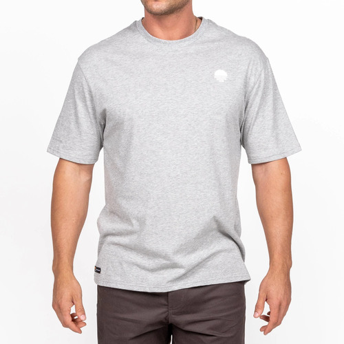 Desolve Classic Tee Recycled Cotton Blend Standard Fit Screen Print - Grey Marle #dsv124631 [l/14]