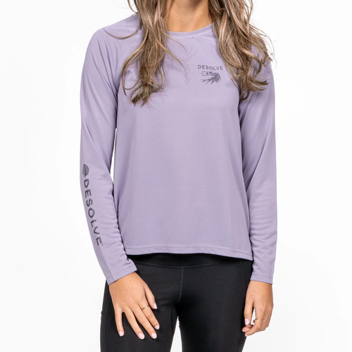 Desolve Stripey Ripple Crew Womens Made From 17 Recycled Plastic Bottles - Lavender Aura #dsv125168 [6]