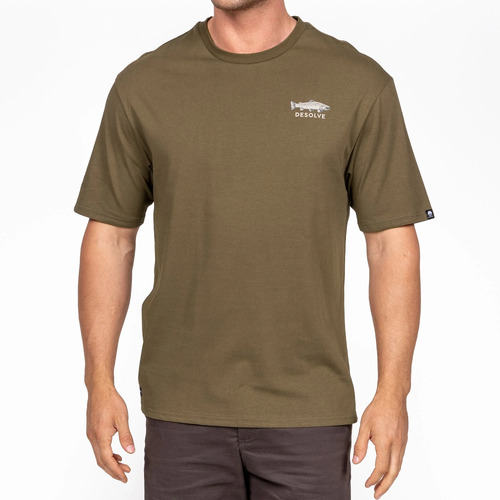 Desolve Trutta Tee Short Sleeve Shirts Recycled Cotton Blend - Khaki #dsv125177 [4xl]