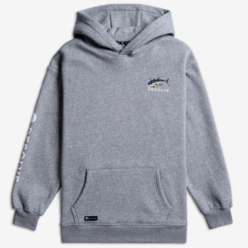 Desolve Albacares Hoodie Dropped Shoulder Relaxed Fit - Grey Marle #dsv125330 [4xl]