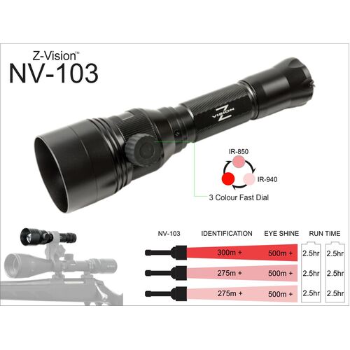 Eagleye Z-Vision Ir 3 In 1 Night Vision Torch - Wide Range #nv-103