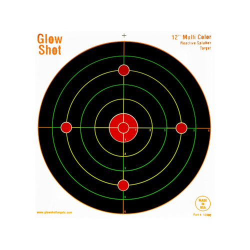 Eagleye Glowshot 12 Inch Multi Color Reactive Splatter Shooting Target - 25pk #gs12hc-25