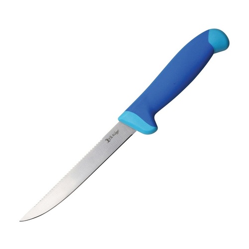 Elk Ridge Razor Edge Fillet Scaling Fixed Blade Knife - Blue 7.75 Inch #er-200-05L