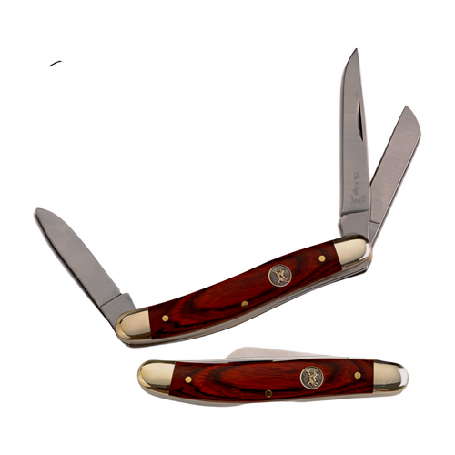 Elk Ridge Gentleman's Satin Stockman Folding Knife - 3 Blades #er-323W