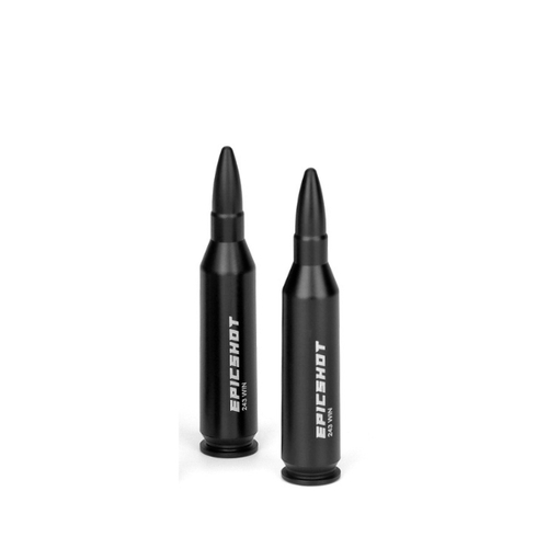 Epicshot Premium Metal Snap Caps - 243 Win 2pk Black #es119107