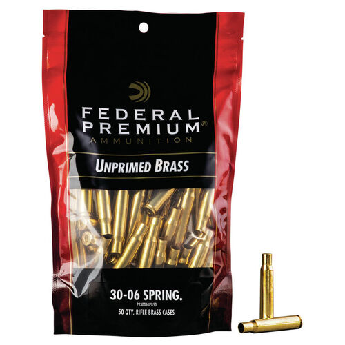 Federal Unprimed Brass 30-06 Spring Rifle Brass Cases - 50 Pack #fup3006