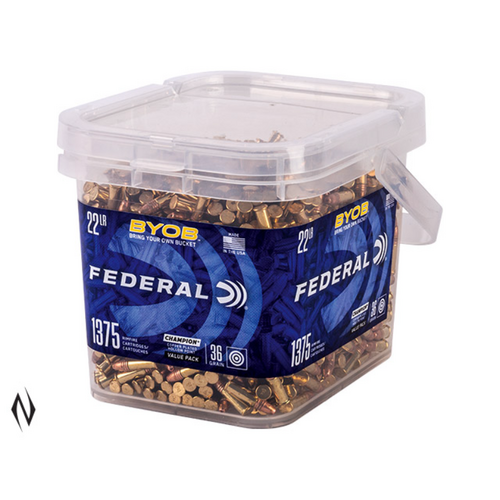 Federal 22 Lr Rimfire Bucket For Range & Field - 36gr Hp Hv Ammo 1375 Rounds #f750bkt1375