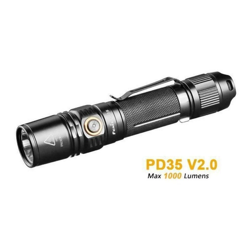 Fenix 1000Lumens High Performance Outdoor Rechargeable Led Flashlight Torch - Black W Batteries #pd35 V2.0