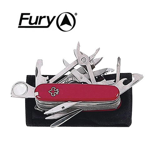 Fury Fleur-De-Lis 18 Implements W/sheath Red 89Mm
