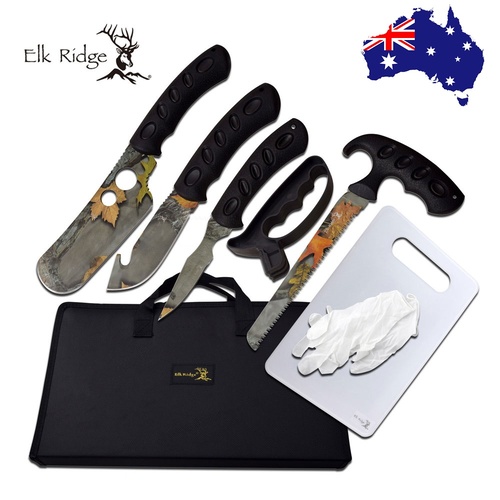 Elk Ridge  Game Processing Kit Hunting Skinning Knife W/case Er-925
