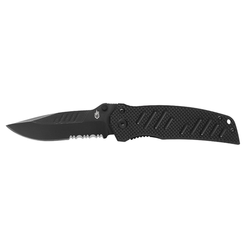 Gerber Swagger Serrated Drop Point Blade Folding Knife - 7 Inch Overall #31-000594
