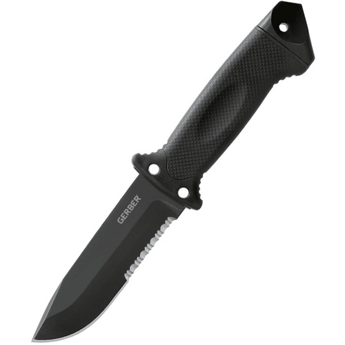 Gerber 10.6" Lmf Ii Infantry Fixed Blade Hunting Knife - Black W Sheath #Gr6293