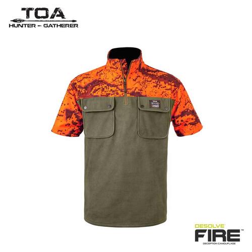Hunters Element Ngahere Bush Shirt Forest Green / Desolve Fire [4xl]