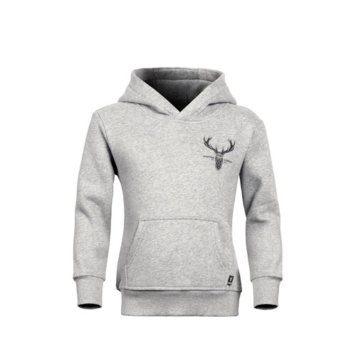 Hunters Element Albacares Hoodie Kids Top-grade Cotton And Polyester - Grey Marle #he123509 [4]