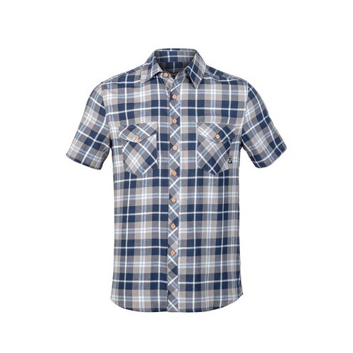 Hunters Element Mens Outdoor Flint Shirt - Ocean Tartan #Flint Ot [Size L]