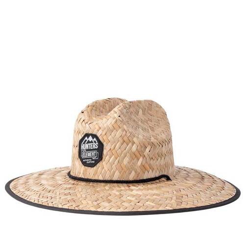 Hunters Element Vista Straw Hat W Moisture Wicking Sweatband - Black #9420030064406