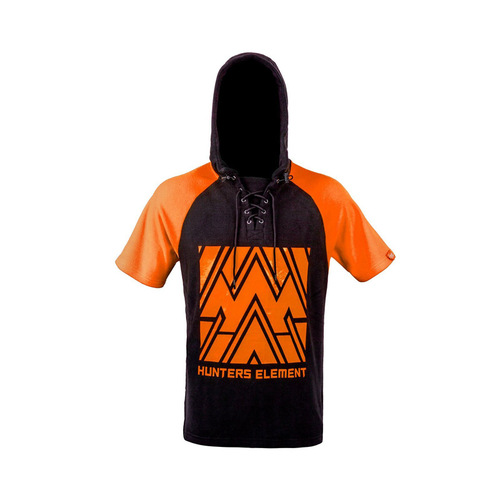 Hunters Element Forestry Hood - Black Fluoro Orange #Forestry Bfo [Size L]