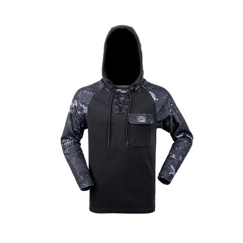 Hunters Element Whakarapu Ls Hood - Black Desolve Blak #whakarapu Bdb [size 3xl]