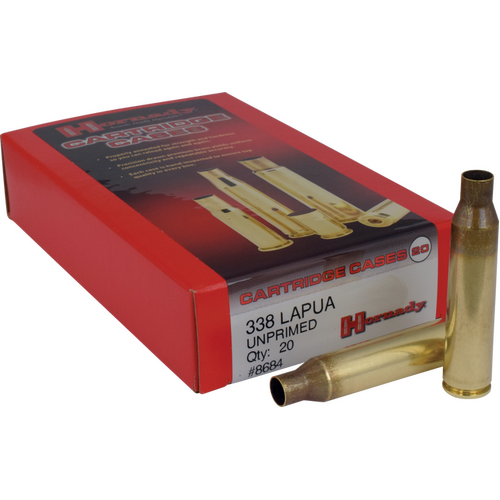 Hornady Reloading Rifle Unprimed Brass Cases .338 Lapua Magnum - 20 Per Box  #H8684