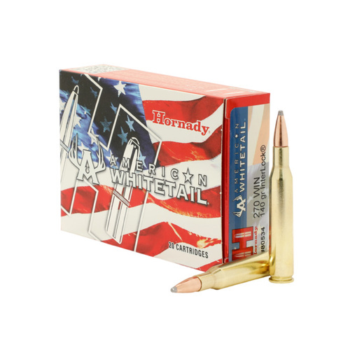Hornady 80534 American Whitetail .270 Win 140 Gr Interlock Sp Ammo 20 Rounds