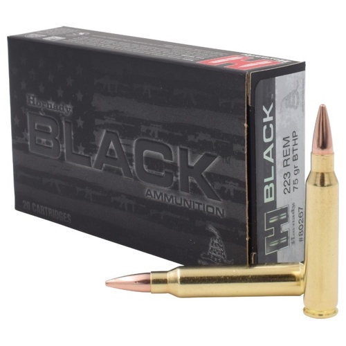 Hornady Black 223 Rem 75 Grain Bthp Match Ammunition 20 Rounds