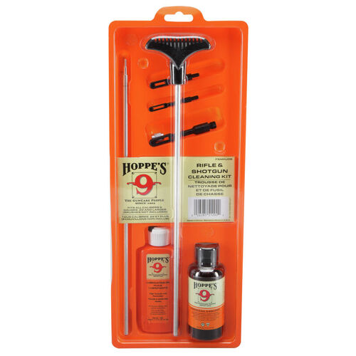 Hoppes No. 9 Cleaning Kit Gun Bore Cleaner Brush Lubricating Oi L - Universal Rifle Shotgun #Hpuob