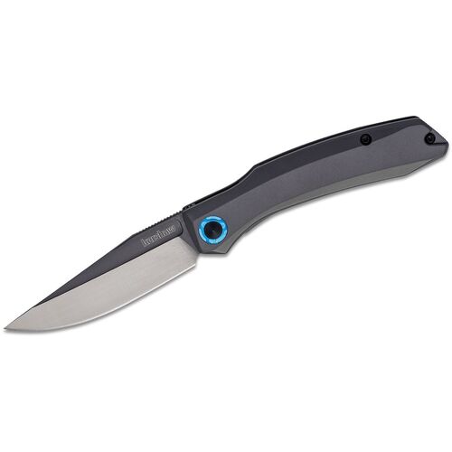 Kershaw Highball Two-Handed Folding Knife - 2.8 Inch Two-Tone D2 Clip Point Blade Stainless Steel Handles #7010