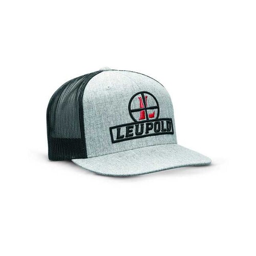 Leupold Reticle Flat Brim Trucker Cap Heather Black Os - Unisex #le170584