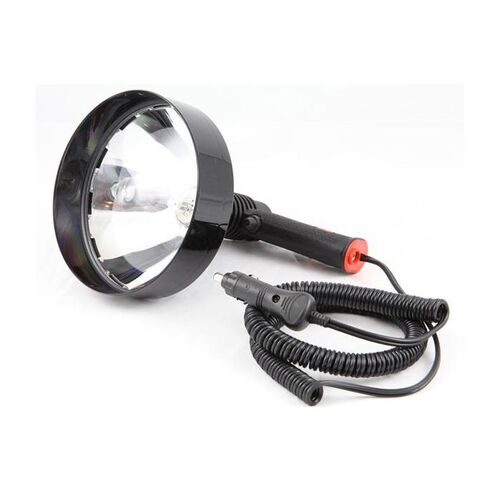 Lightforce Hunting Halogen Handheld Light Lamp 170mm Striker Durability Curly Cord Spotlight - Black #Sl1704