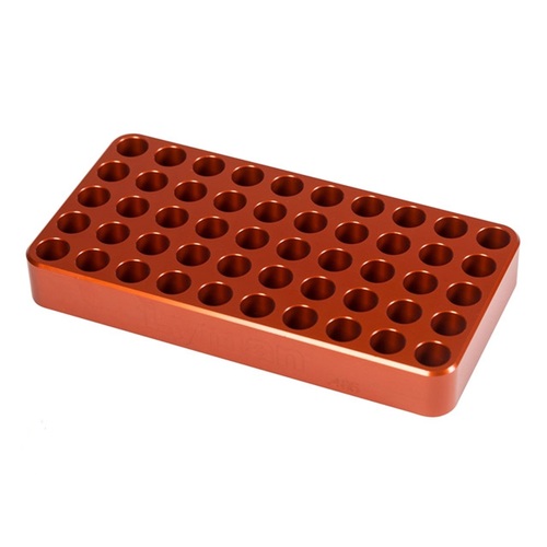 Lyman Deluxe Anodized Aluminium Loading Blocks Reloading Equipment - 50 Rounds 0.485 Inches Hole Size Red #Ly-alb485