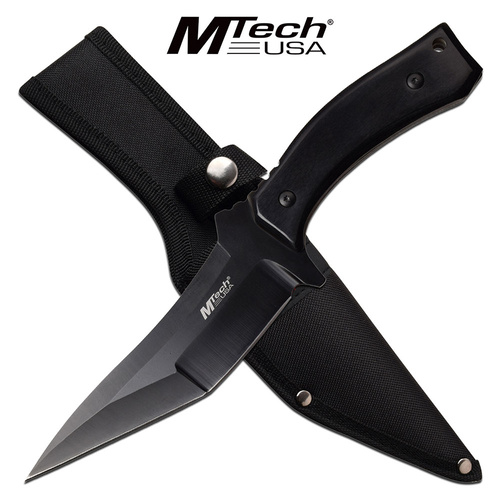 Mtech Tanto Fine Edge Fixed Blade Tactical Knife - 11 Inches Overall Full Tang #mt-20-88Bk