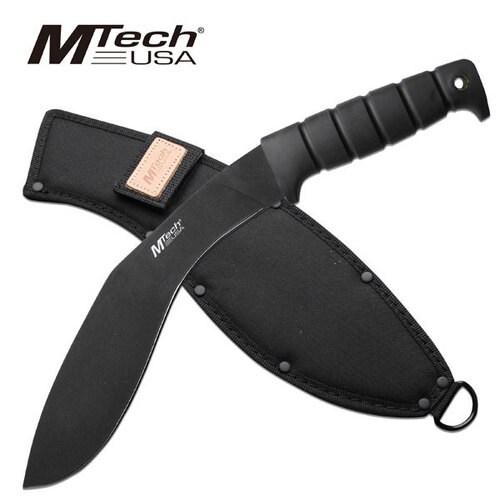 Mtech Usa 17 Inch Black Kukri Machete - W Nylon Sheath #mt-537