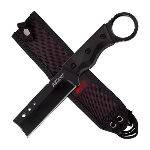 Mtech 8 Inch Razor Fixed Blade Knife - Black W Sheath #mt-20-25B