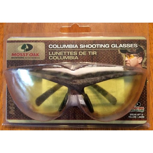 Mossy Oak Columbia Uv Shooting Glasses - Yellow Lens Camo Frame