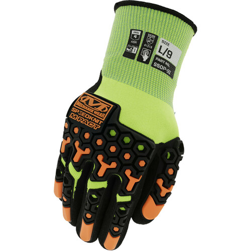 Mechanix Wear Speedknit M-pact Hi-viz Gloves [2xl]