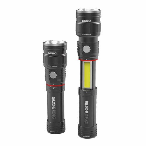 Nebo 330 Lumen Slyde King Extend Rechargeable Led Flashlight - Black #89510b