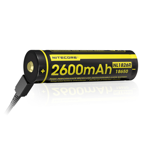 Nitecore 2600Mah Micro Usb Rechargeable 18650 Battery #nl1826R