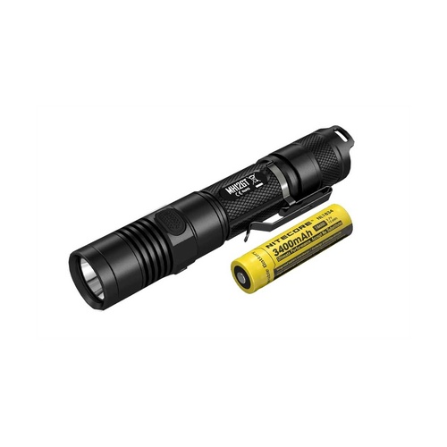 Nitecore Long Throw Tactical Usb Rechargeable Flashlight Torch - 1000 Lumens With Batteries #mh12Gt-R2