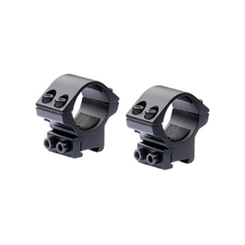 Nikko Stirling 1in - 3/8in Dovetail Base Rings - Low, Black #Nsmm138l