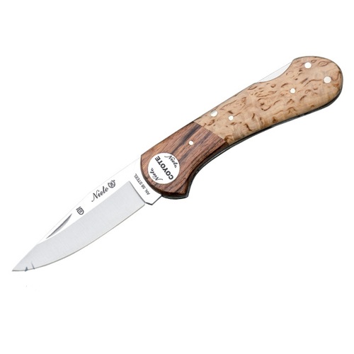 Nieto 045 Coyote 7cm Folding Blade Knife Curly Birch Handle Pocket Knives - An-58 Steel #N-045