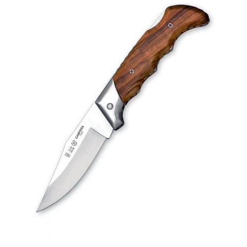 Nieto 070 Campera 10cm Folder Blade Knife Hard Chrome Olive Handle Pocket Knives - An-58 Steel #N-070