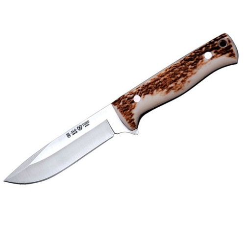 Nieto 1063 Toro 11cm Stainless Fixed Blade Knife Hunting Knives - Stag Horn Design Handles #N-1063